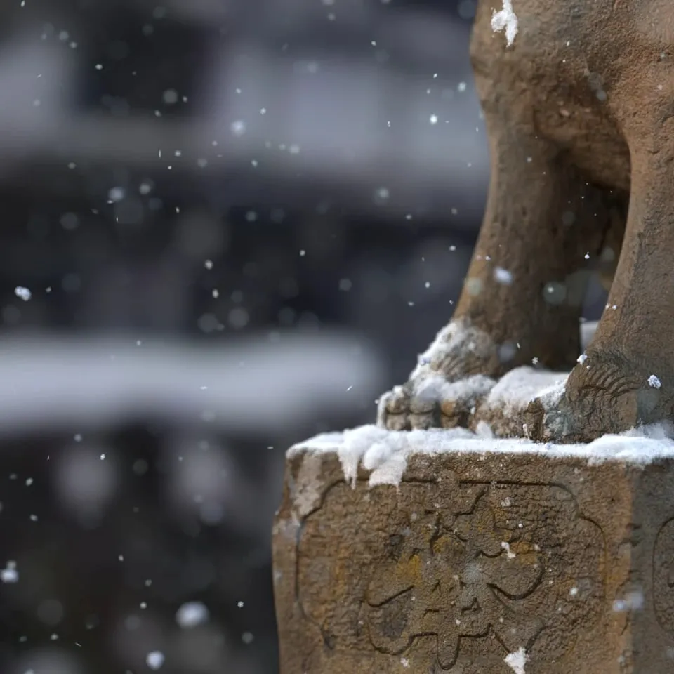 Komainu in Snow